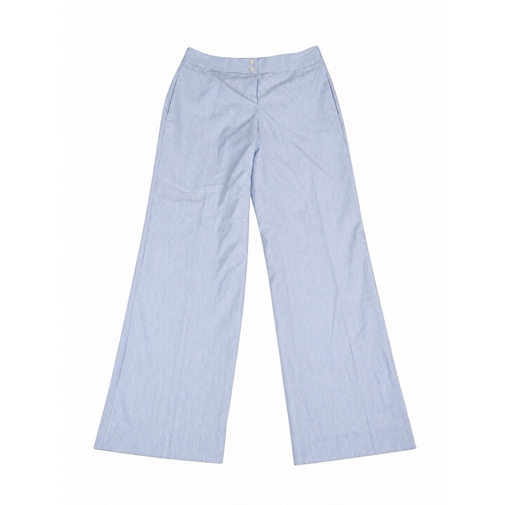 Brooks Brothers Womens Blue White Striped Seersucker Lined Pants 4p Stretch